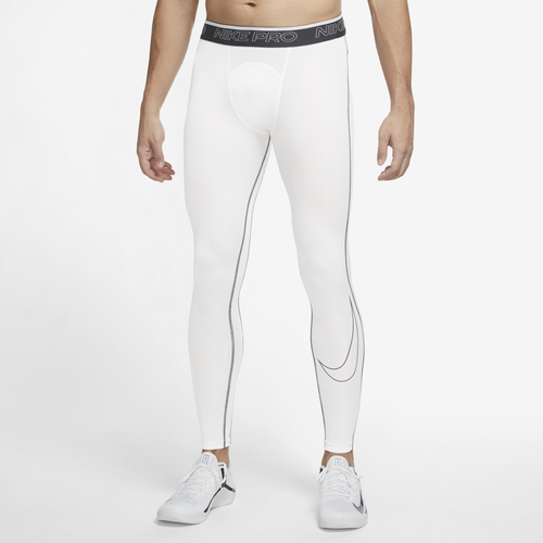 Nike Mens  Pro Dri-fit Tights In White/black