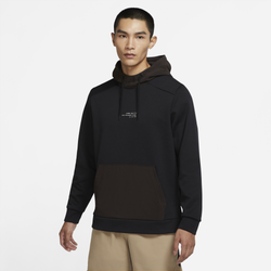 Men's - Nike Dri-FIT Q5 Fleece Pullover - Black/Velvet Brown/Lt Bone