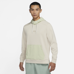 Men's - Nike Dri-FIT Q5 Fleece Pullover - Oatmeal Heather/Olive Aura