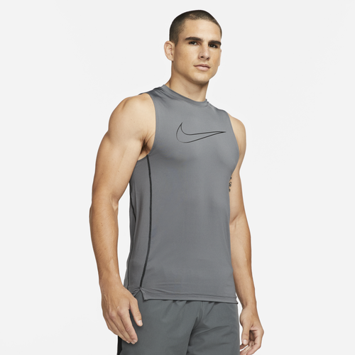 

Nike Mens Nike Pro Dri-FIT SL Slim Top - Mens Iron Grey/Black Size L