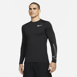 Men's - Nike Pro Dri-FIT Slim Long Sleeve Top - Black/White