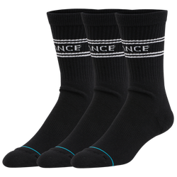 Men's - Stance Basic 3 Pack Crew Socks - Black/Black