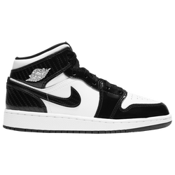 Boys' Grade School - Jordan AJ 1 Mid SE - Black/White