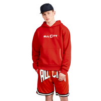 Mens All City by Just Don Basketball Shorts Red/Red