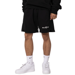 Men's - All City By Just Don Fleece Shorts - Black/Black