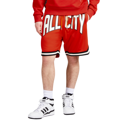 Mens All City by Just Don Basketball Shorts Red/Red