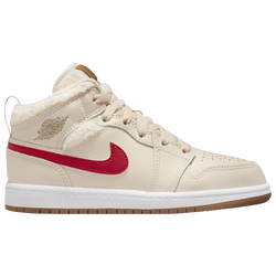 Boys' Preschool - Jordan AJ 1 Mid Utility - Beige/Blue