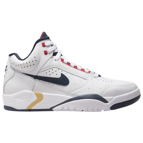 

Nike Mens Nike Air Flight Lite Mid - Mens Basketball Shoes White/Midnight Navy/University Red Size 11.0