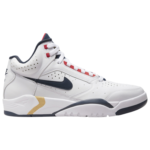 

Nike Mens Nike Air Flight Lite Mid - Mens Basketball Shoes White/Midnight Navy/University Red Size 09.0