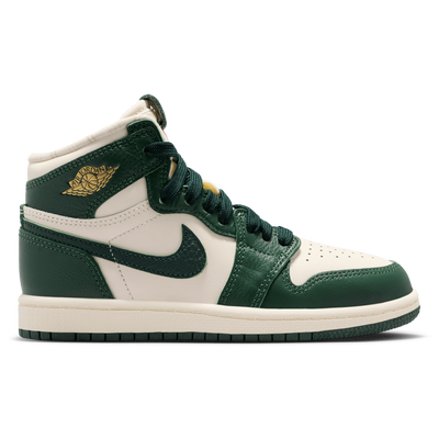 Jordan Pre School Retro 1 High OG Remastered - PALE IVORY/PRO GREEN/FIR