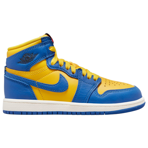 

Girls Preschool Jordan Jordan Retro 1 High OG - Girls' Preschool Basketball Shoe Varsity Maize/Game Royal/Sail Size 01.5