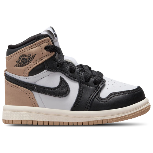 

Girls Jordan Jordan Retro 1 High OG RMST - Girls' Toddler Basketball Shoe Black/Legend Medium Brown/White Size 06.0