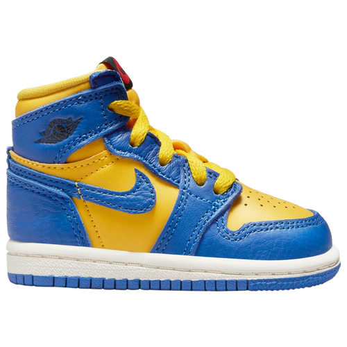 

Girls Jordan Jordan Retro 1 HI OG Remastered - Girls' Toddler Shoe Purple/Blue/White Size 05.0