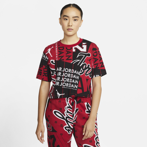 

Jordan Womens Jordan AOP Core T-Shirt - Womens Red Size S