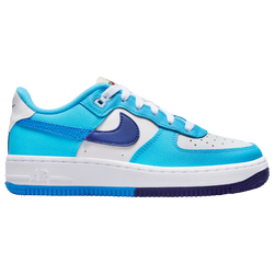 Boys' Grade School - Nike Air Force 1 LV8 2 - White/Light Photo Blue