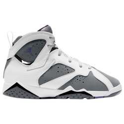 Boys' Preschool - Jordan Retro 7 - White/Purple/Grey