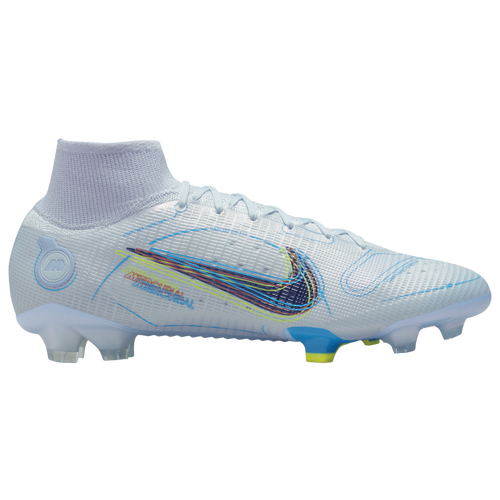 

Nike Mens Nike Mercurial Superfly 8 Elite FG - Mens Soccer Shoes Grey/Blackened Blue/Light Marine Size 10.5