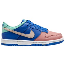 Boys' Grade School - Nike Dunk Low SE - Sanddrift/Emerald Rise/Hyper Royal