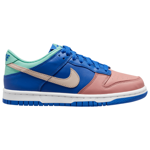 

Boys Nike Nike Dunk Low SE - Boys' Grade School Shoe Hyper Royal/Sanddrift/Emerald Rise Size 04.5