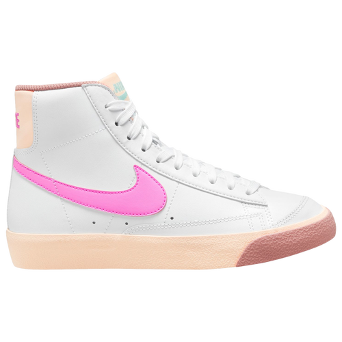 Nike Girls' Big Kids' Blazer Mid '77 Casual Shoes In White/pink Spell