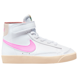 Girls' Preschool - Nike Blazer Mid '77 - White/Pink Spell/Guava Ice