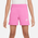 Nike NSW Club FT 5" Shorts - Girls' Grade School White/Playful Pink