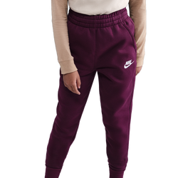 Girls' Grade School - Nike NSW Club Fleece High Rise Pant LBR - Bordeaux/Bordeaux/White