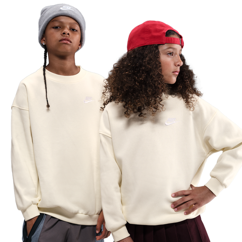 Nike NSW Oversized Club Fleece Crew - Nike White/Soft Pearl