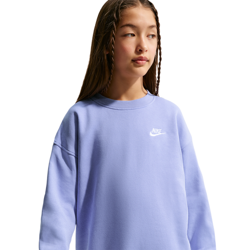  - Nike NSW Oversized Club Fleece Crew - Light Thistle/White