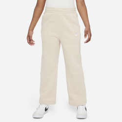 Girls' Grade School - Nike NSW Club Fleece Wide Leg Pants LBR - Sanddrift/Sanddrift/White