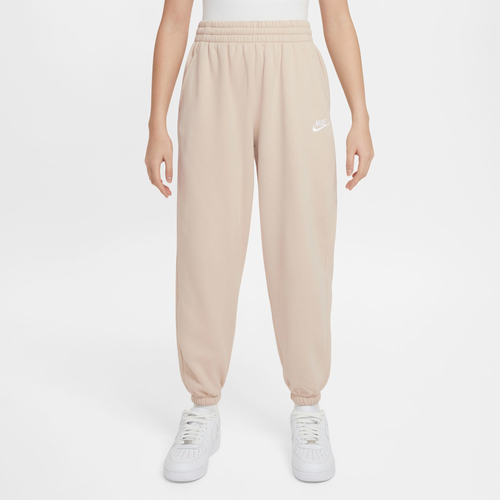 Nike Kids' Girls  Nsw Club Lbr Oversized Fleece Pants In Sanddrift/white/sanddrift