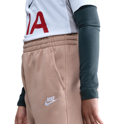 Boys' Grade School - Nike NSW Club Fleece Loose Pants - Hemp/Hemp/White
