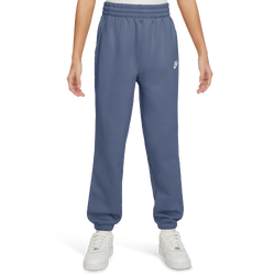 Girls' Grade School - Nike NSW Club LBR Oversized Fleece Pants - World Indigo/White