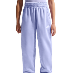 Girls' Grade School - Nike NSW Club LBR Oversized Fleece Pants - Light Thistle/White/Light Thistle