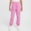 Nike NSW Club LBR Oversized Fleece Pants - Girls' Grade School White/Magic Flamingo