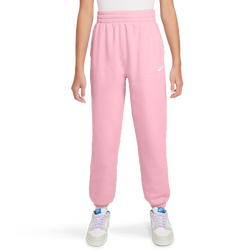 Girls' Grade School - Nike NSW Club LBR Oversized Fleece Pants - Soft Pink/Soft Pink