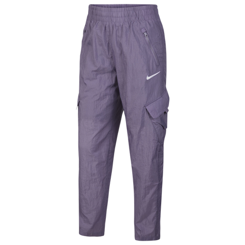 

Nike Girls Nike NSW Woven HR Cargo Pants ODP - Girls' Grade School White/Purple Size M