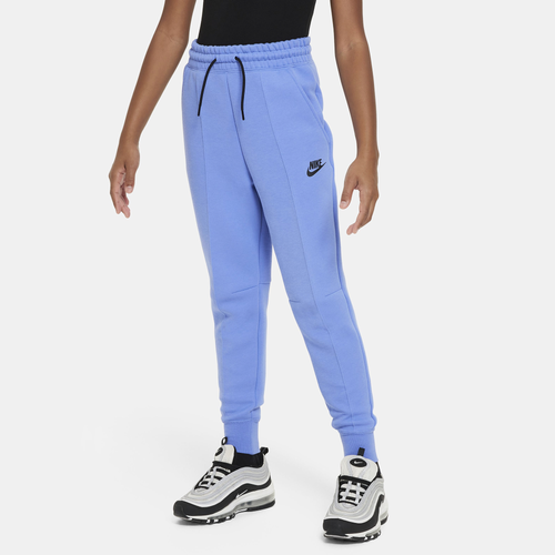 Shop Nike Girls  Tech Fleece Joggers In Polar/black/black