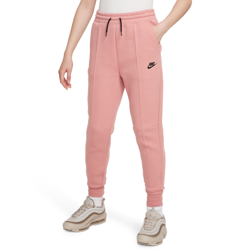 

Girls Nike Nike Tech Fleece Joggers - Girls' Grade School Red Stardust/Black Size S
