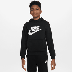 Boys' Grade School - Nike NSW Club HBR Fleece Hoodie - White/Black