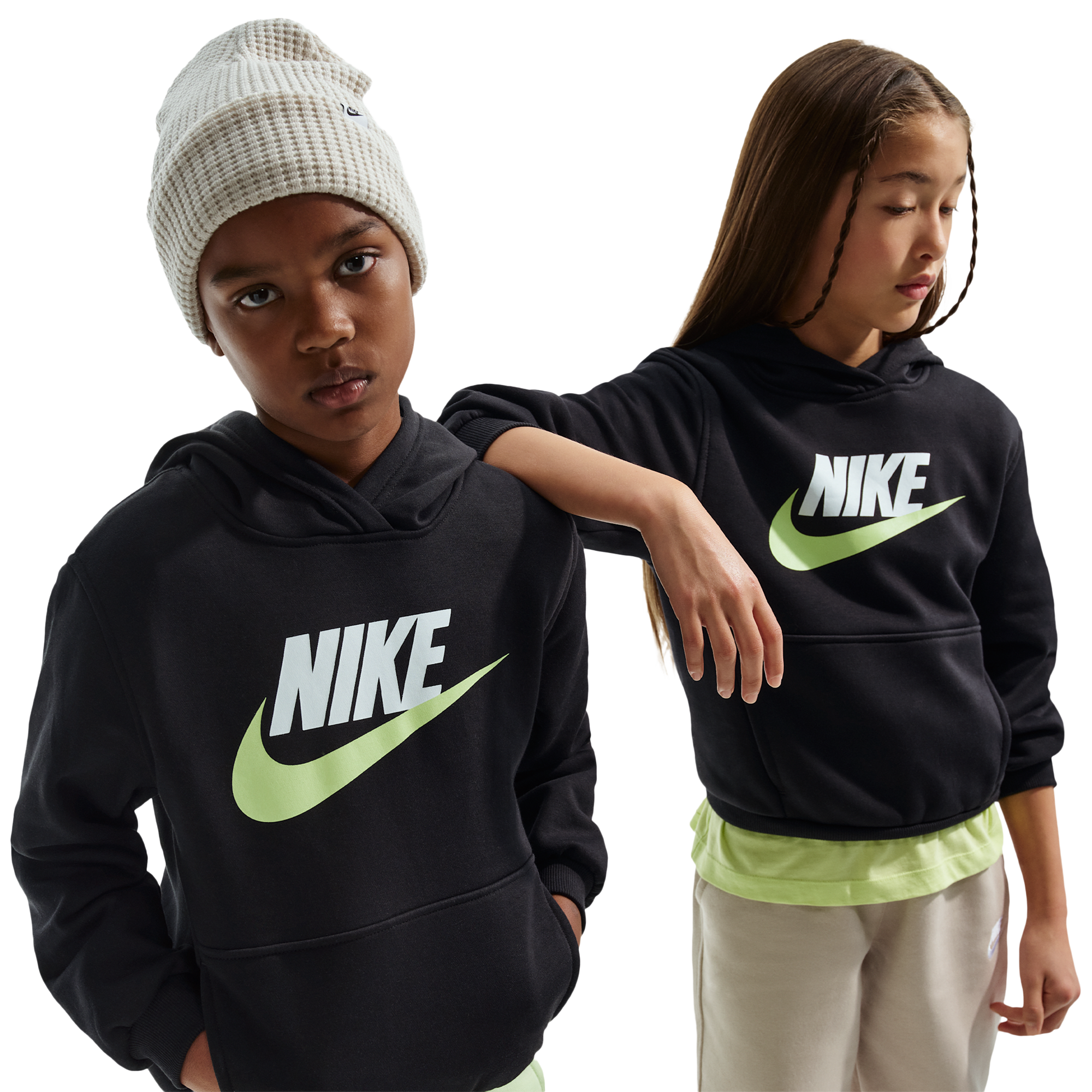 Nike NSW Club HBR Fleece Hoodie - Boys' Grade School | Foot Locker