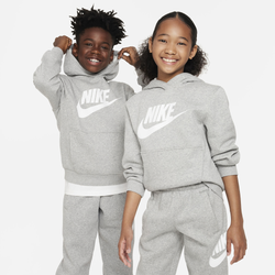 Boys' Grade School - Nike NSW Club HBR Fleece Hoodie - White/Grey