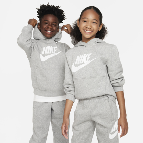 

Boys Nike Nike NSW Club HBR Fleece Hoodie - Boys' Grade School White/Grey Size S
