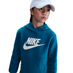 Boys' Grade School - Nike NSW Club HBR Fleece Hoodie - Green Abyss/White