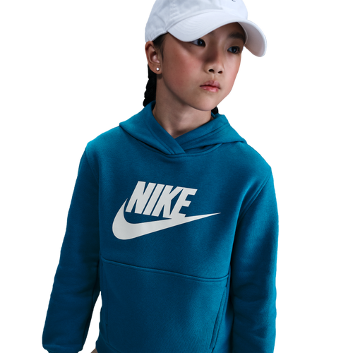 BOYS - Nike NSW Club HBR Fleece Hoodie - Green Abyss/White