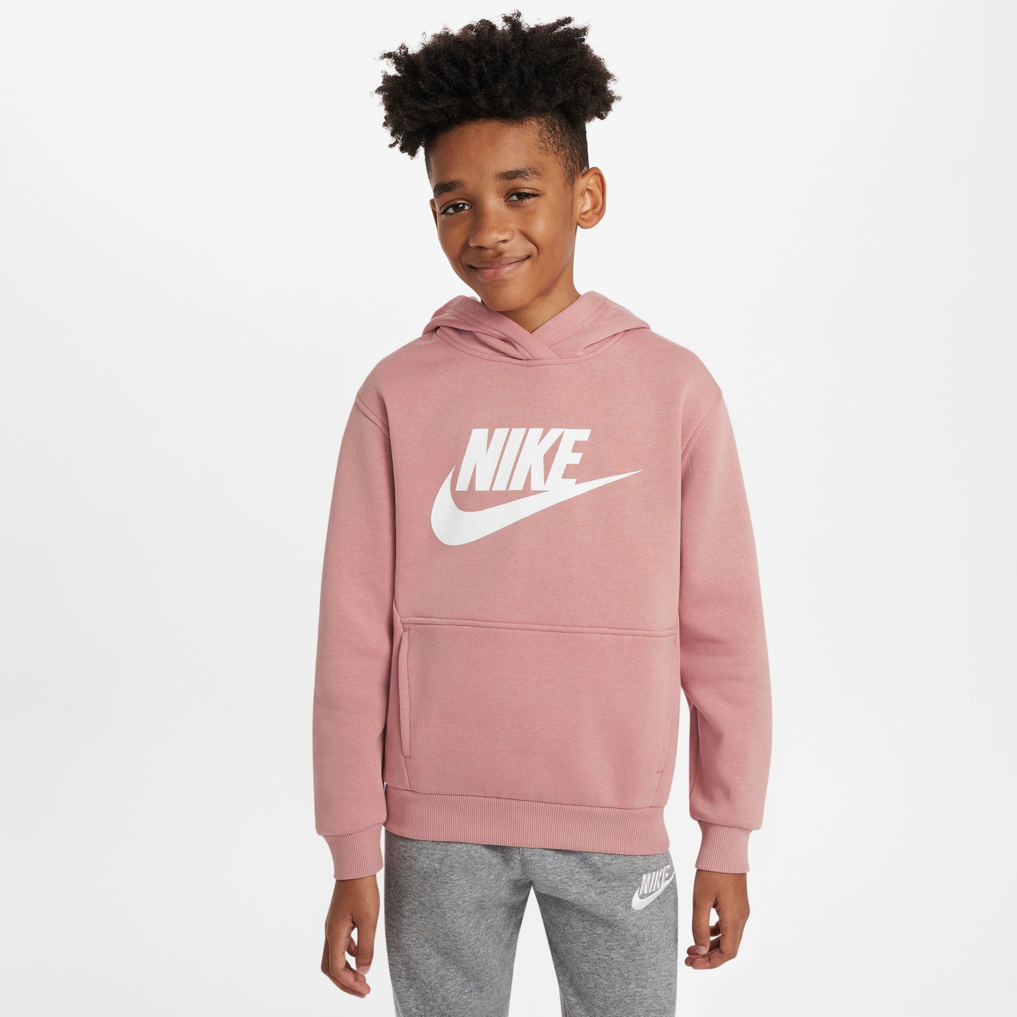 Nike NSW Club HBR Fleece Hoodie Boys' Grade School
