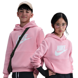 Boys' Grade School - Nike NSW Club HBR Fleece Hoodie - Med Soft Pink/White