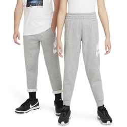 Boys' Grade School - Nike NSW Club HBR Fleece Joggers - Base Grey/Dark Grey Heather