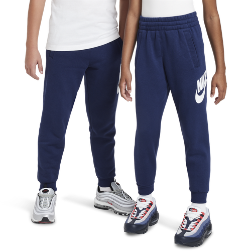 BOYS - Nike NSW Club HBR Fleece Joggers - White/Midnight Navy
