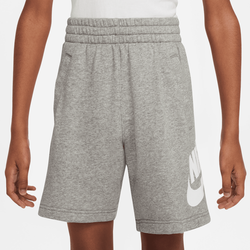 Shop Nike Boys  Club Shorts In Grey/white